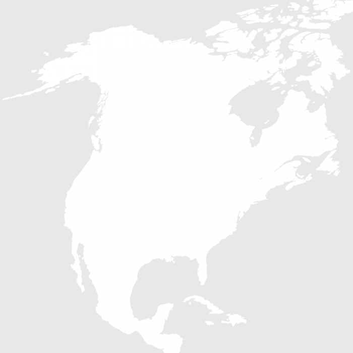Simple map of the North American continent.